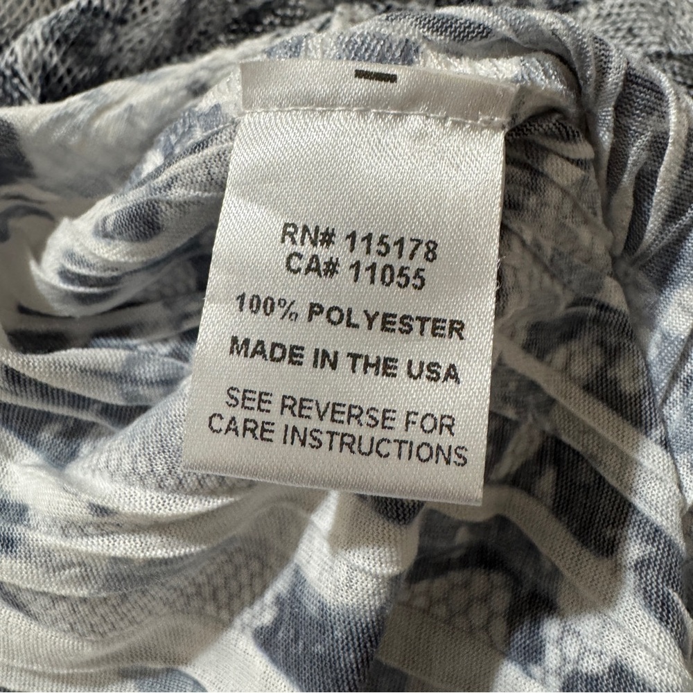 Komarov White Black Python Plisse Print Pleated M… - image 7